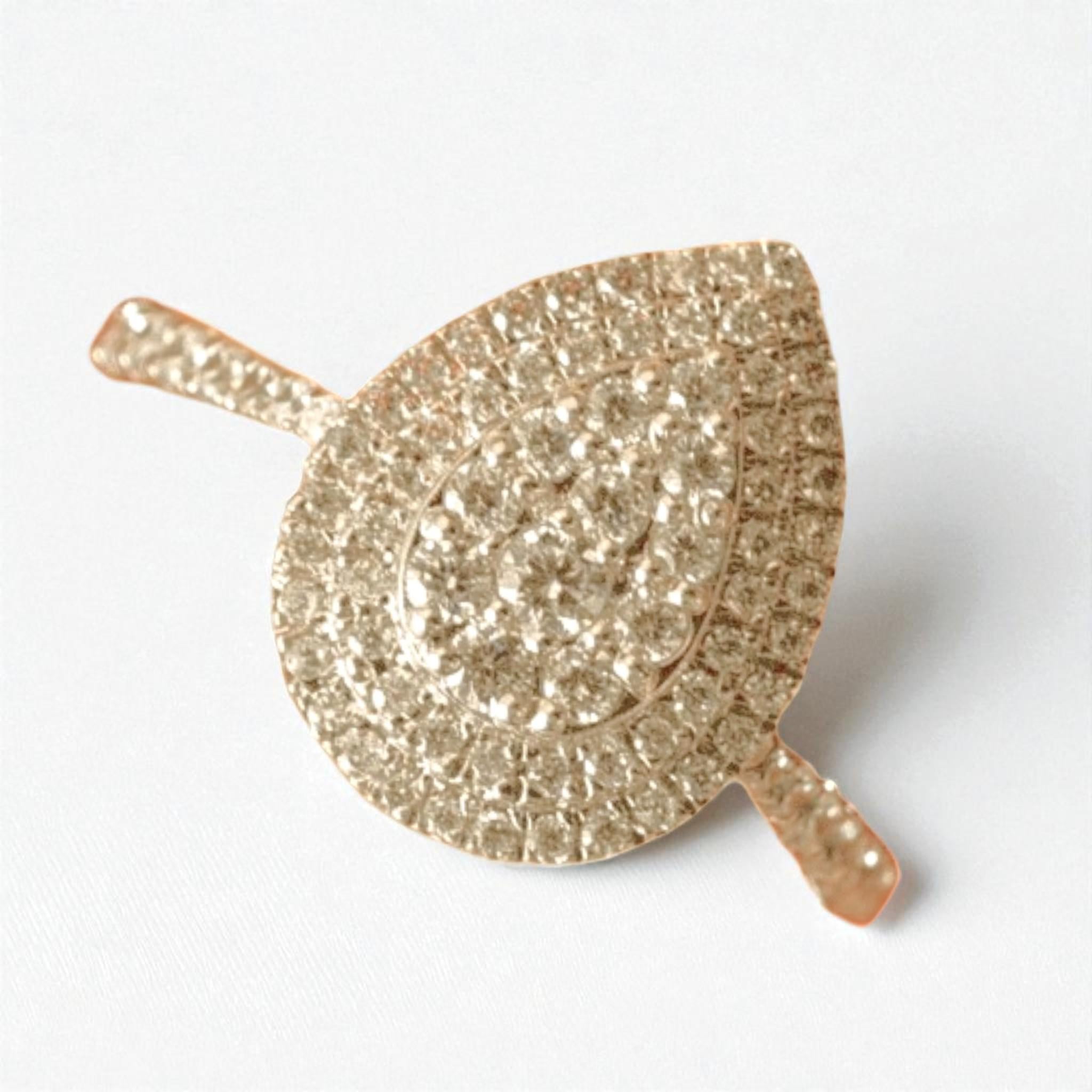 Teardrop Halo Naturdiamant Halo Ring in 14K massivem Gold (zertifiziert) im Zustand „Neu“ im Angebot in New Delhi, DL