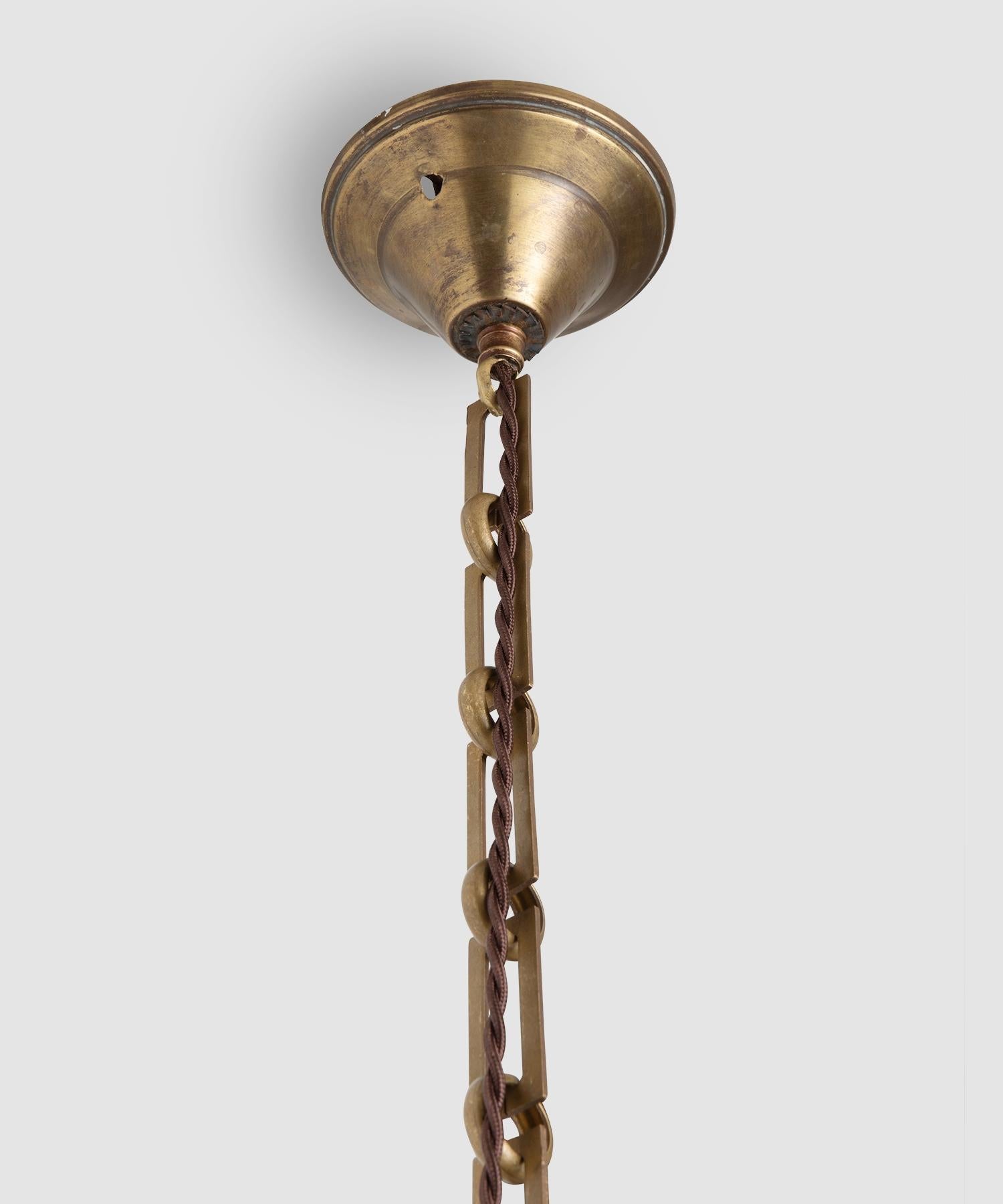 Brass Teardrop Holophane Lantern