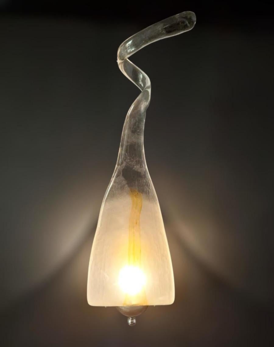 Mid-Century Modern Teardrop Murano Sconce by Mazzega, 4 Available For Sale
