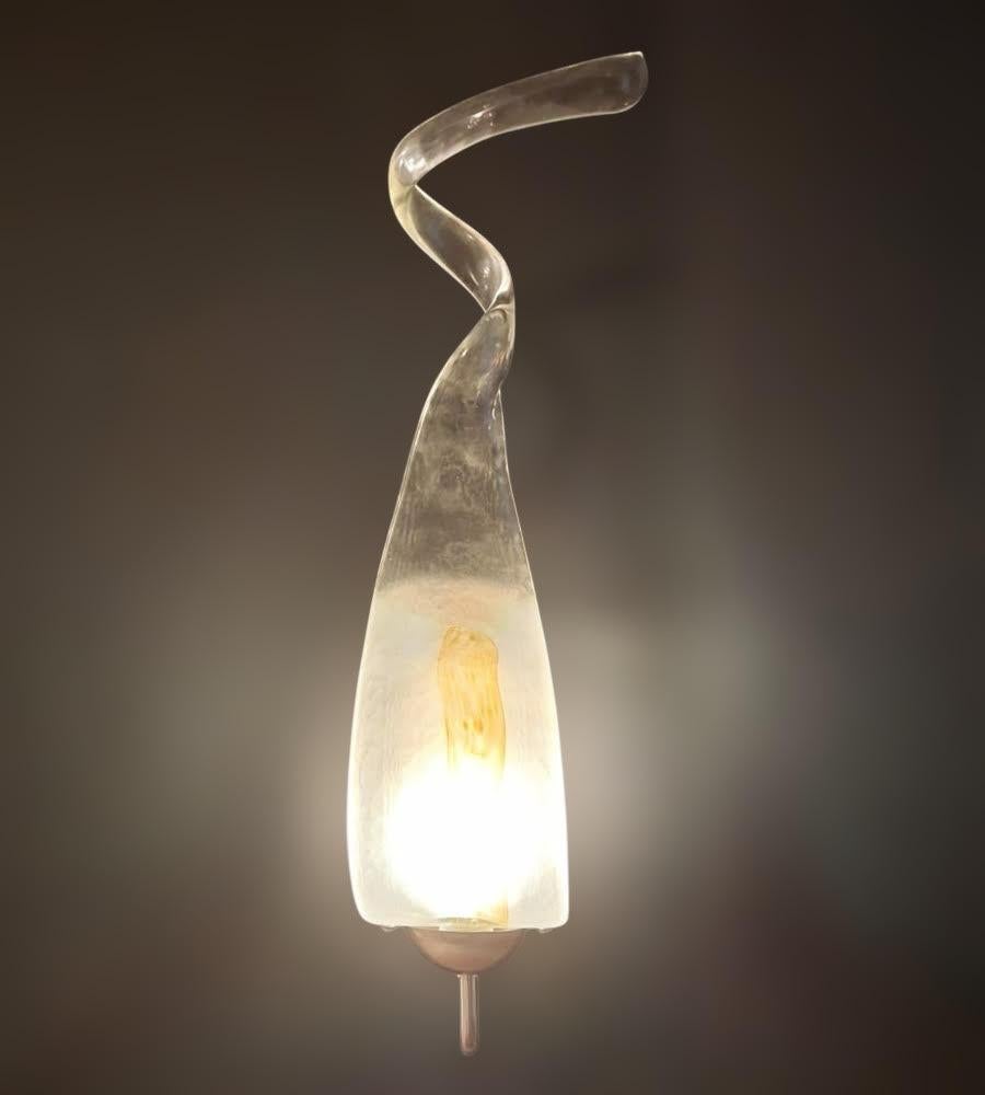 Mid-Century Modern Teardrop Murano Sconce by Mazzega, 5 Available For Sale