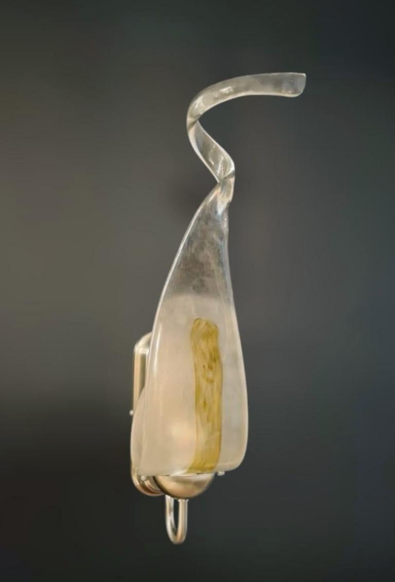 Italian Teardrop Murano Sconce by Mazzega, 5 Available For Sale