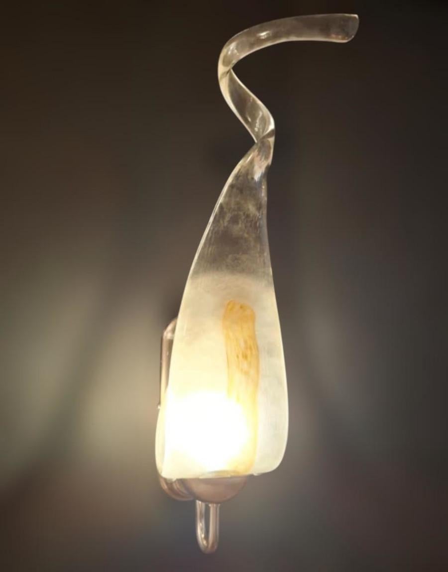 Teardrop Murano Sconce by Mazzega, 5 Available In Good Condition For Sale In Los Angeles, CA