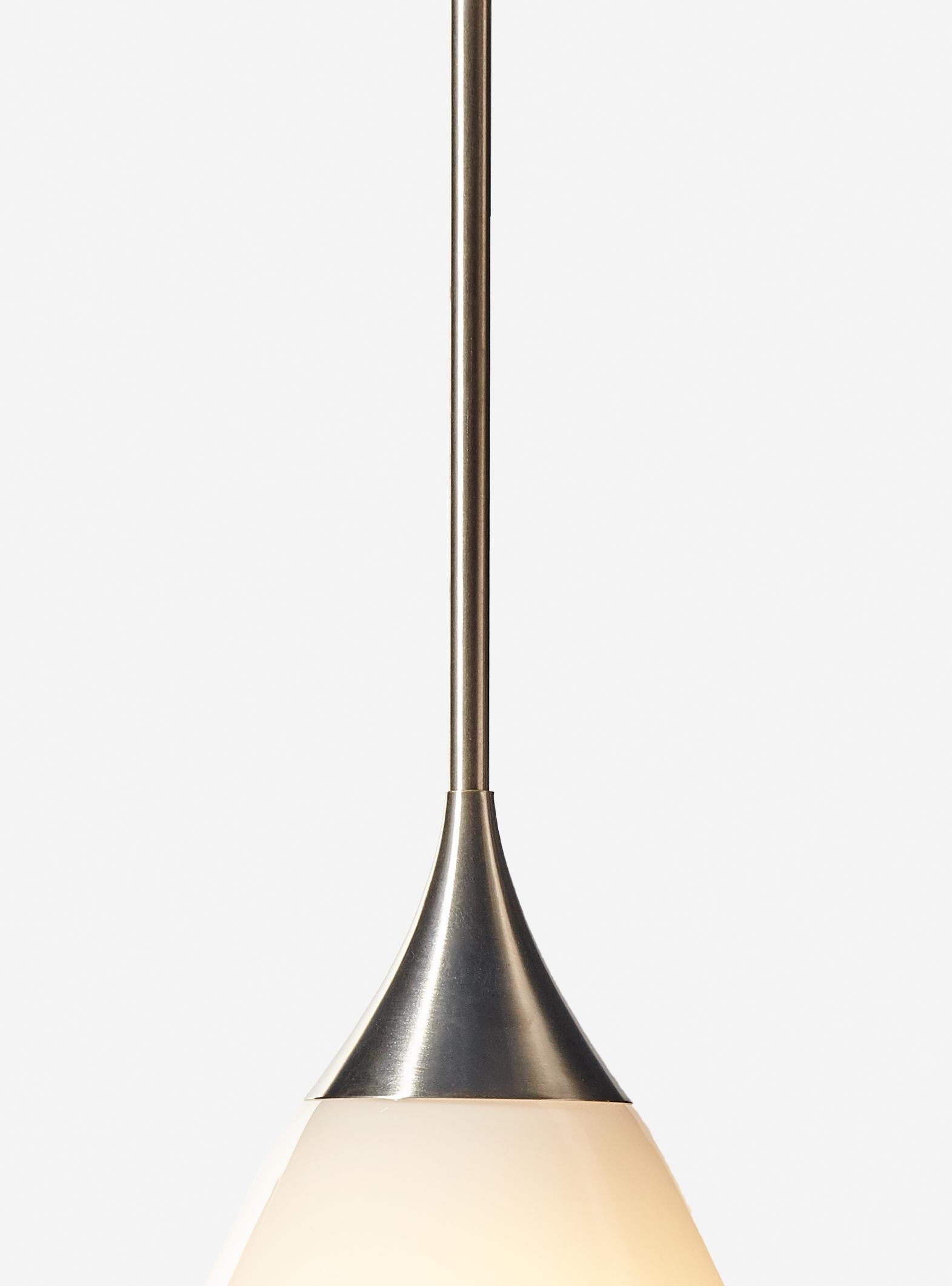 Contemporary Konekt Large Teardrop Pendant in Satin Brass For Sale