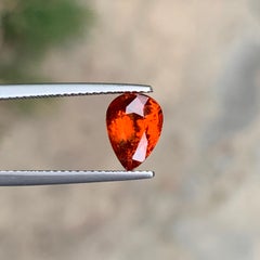 Teardrop Form Fiery Orange Farbe Hessonite Granat Edelstein für Schmuck 9 mm