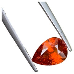 Teardrop Form Fiery Orange Farbe Hessonite Granat Edelstein für Schmuck 9 mm
