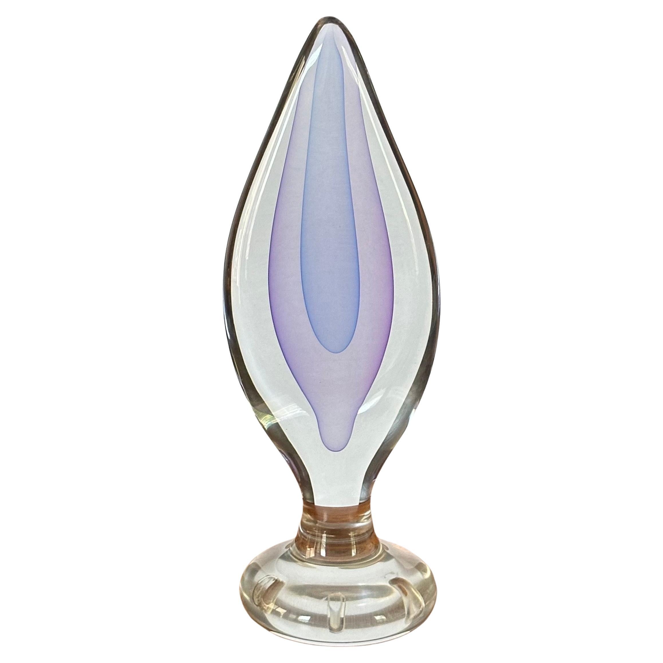 Vetro artistico Teardrop Sommerso Art  Scultura in vetro di Murano in vendita