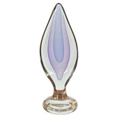 Teardrop Sommerso Art  Glass Sculpture by Murano Glass