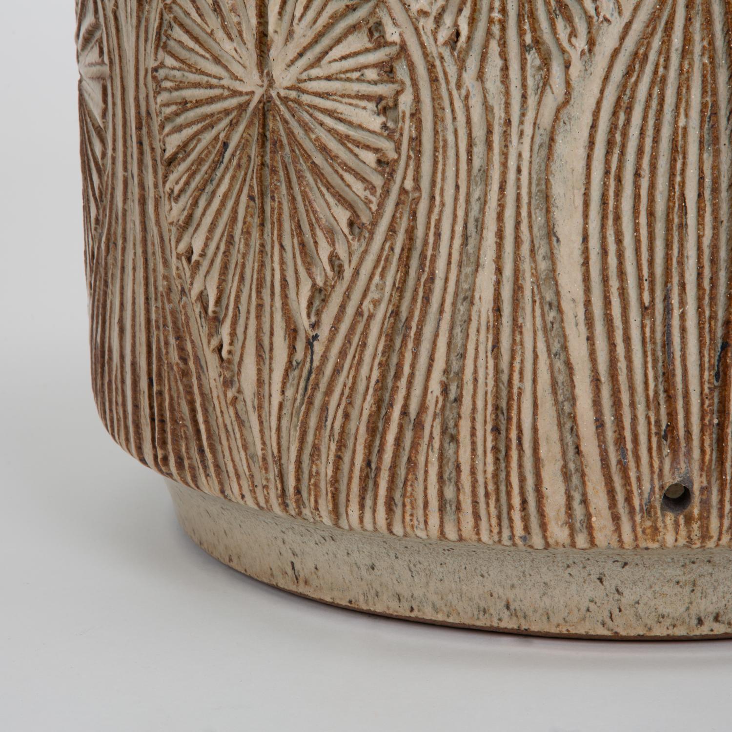 Stoneware “Teardrop Sunburst” Planter by Robert Maxwell and David Cressey for Earthgender