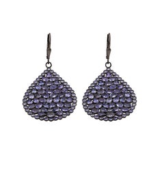 Victorian 16.75 Ct. T.W Tanzanite Teardrop Dangle Earring in 925 Sterling Silver