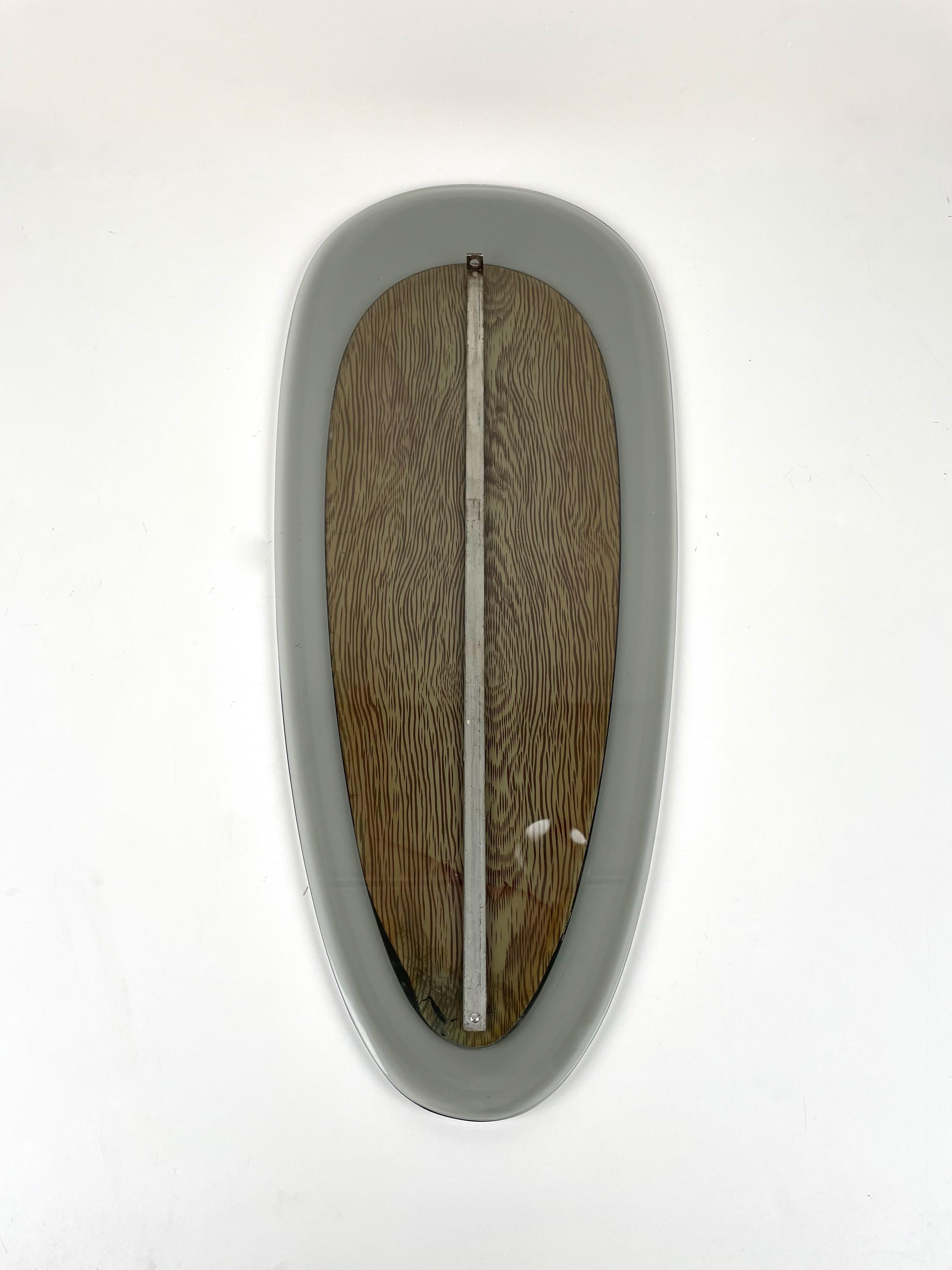 Teardrop Wall Mirror Fontana Arte style, Italy, 1970s 1