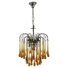 Antique Murano glass Teardrop chandelier by Paolo Venini