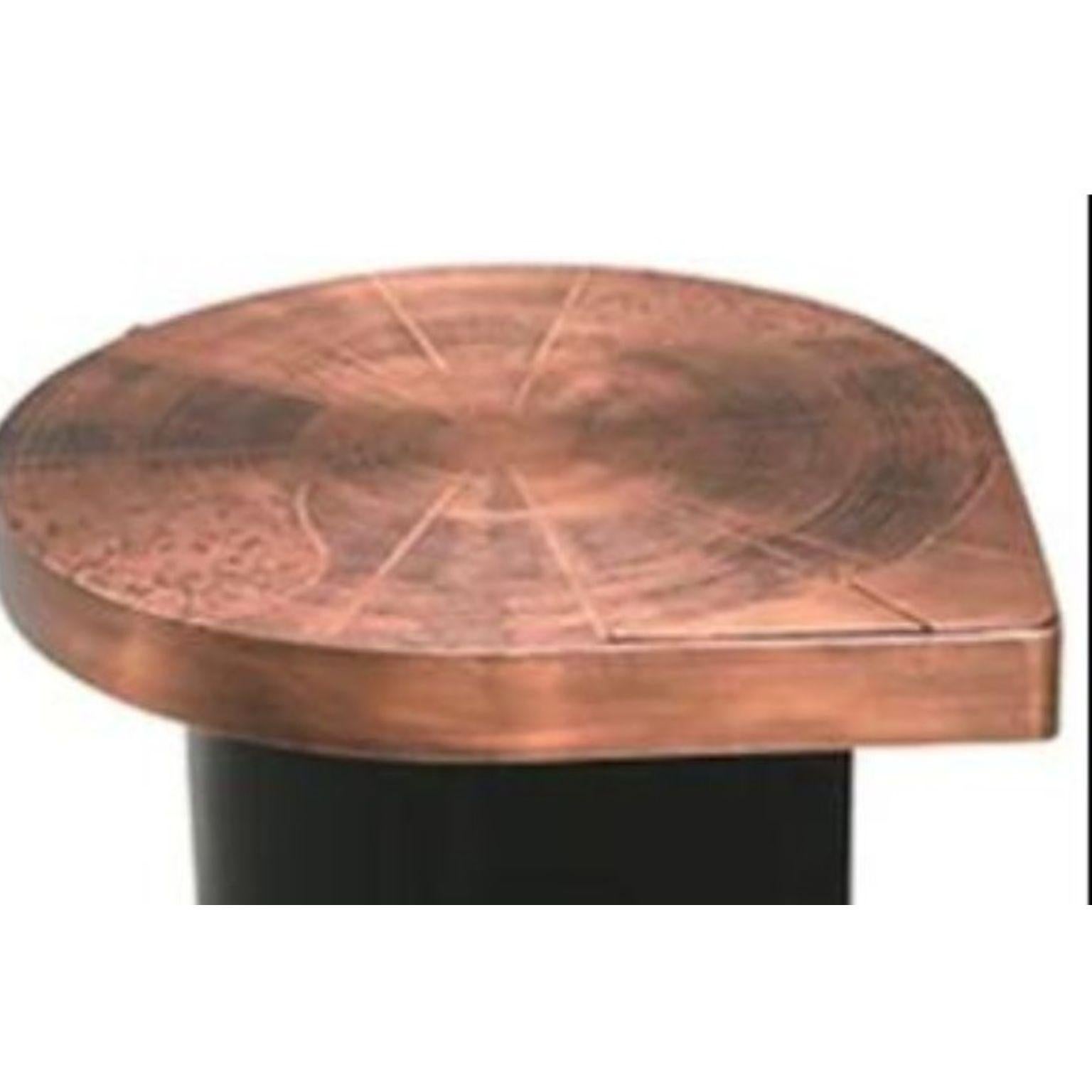 Teardrops Copper Coffee Table by Brutalist Be
One Of A Kind
Dimensions: Ø 40 x W 48 x H 35 cm.
Materials: Copper.

Also available in brass and in matte, glossy or black-patinated finishes. Please contact us. 

Copper list detail on the bottom of the