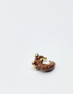 TEARDROPS in a Diary, No. 1_Caramel Brown_Hand carafted Ear cuff