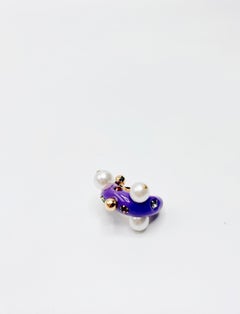 TEARDROPS in a Diary, No. 2_in Purple_Hand crafted ear cuff