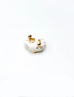 TEARDROPS in a Diary, No. 3_in White_Hand crafted ear cuff