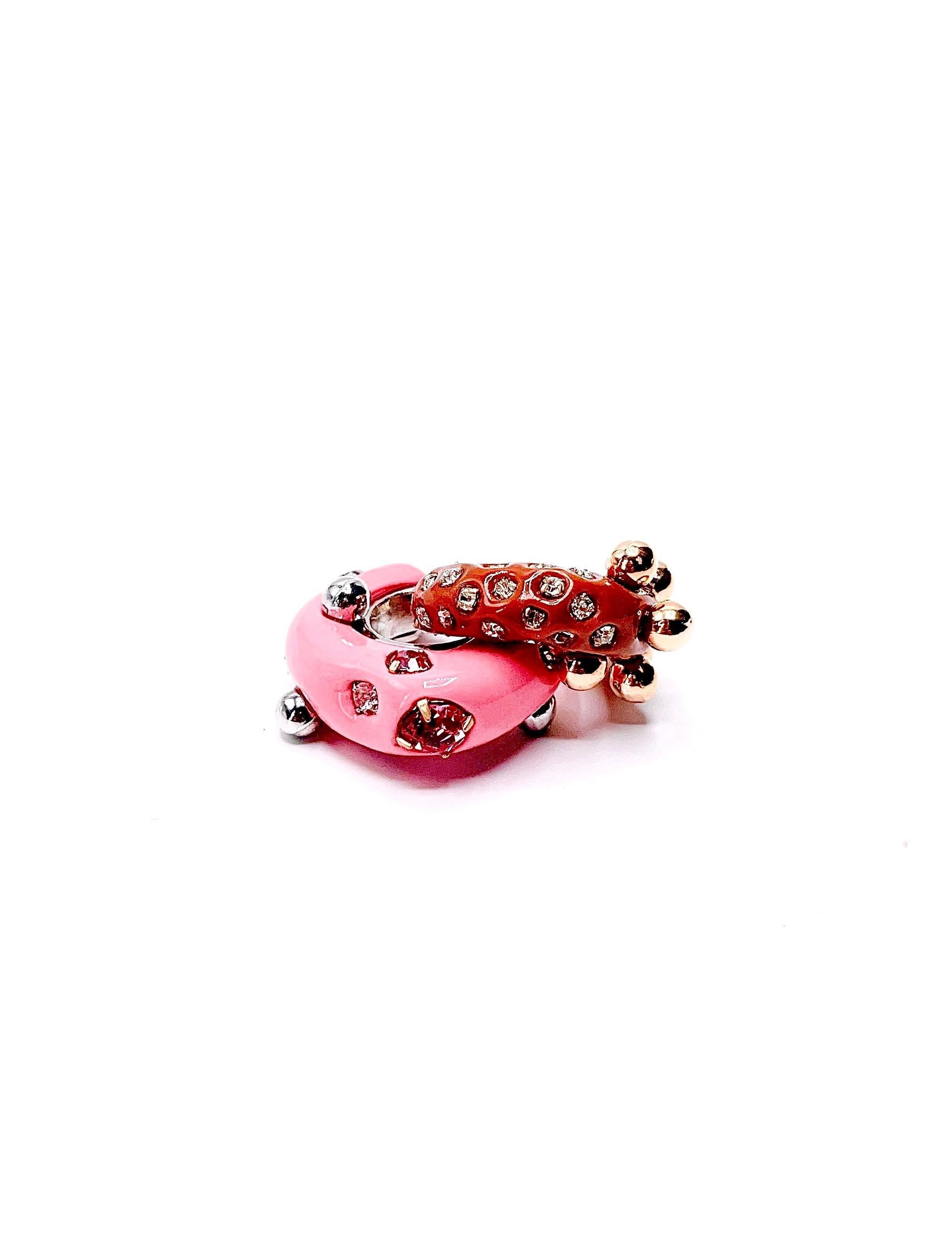 Women's or Men's TEARDROPS in a Diary, No. 6_in Pink_Hand carfted Ear cuff For Sale