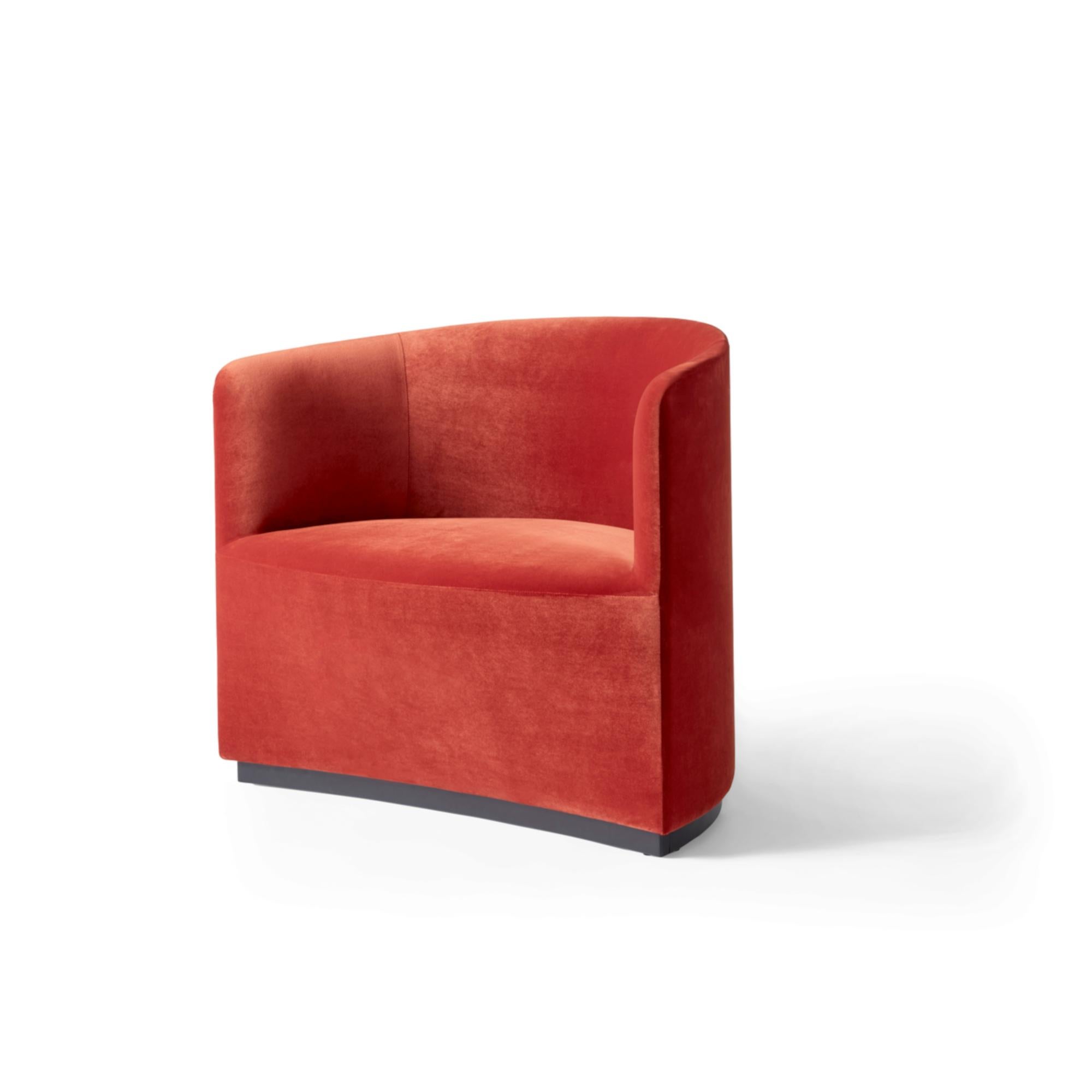 Lithuanian Tearoom Lounge Chair, City Velvet, CA7832/062 'Red' Red 1-Seat Sofa Chair For Sale