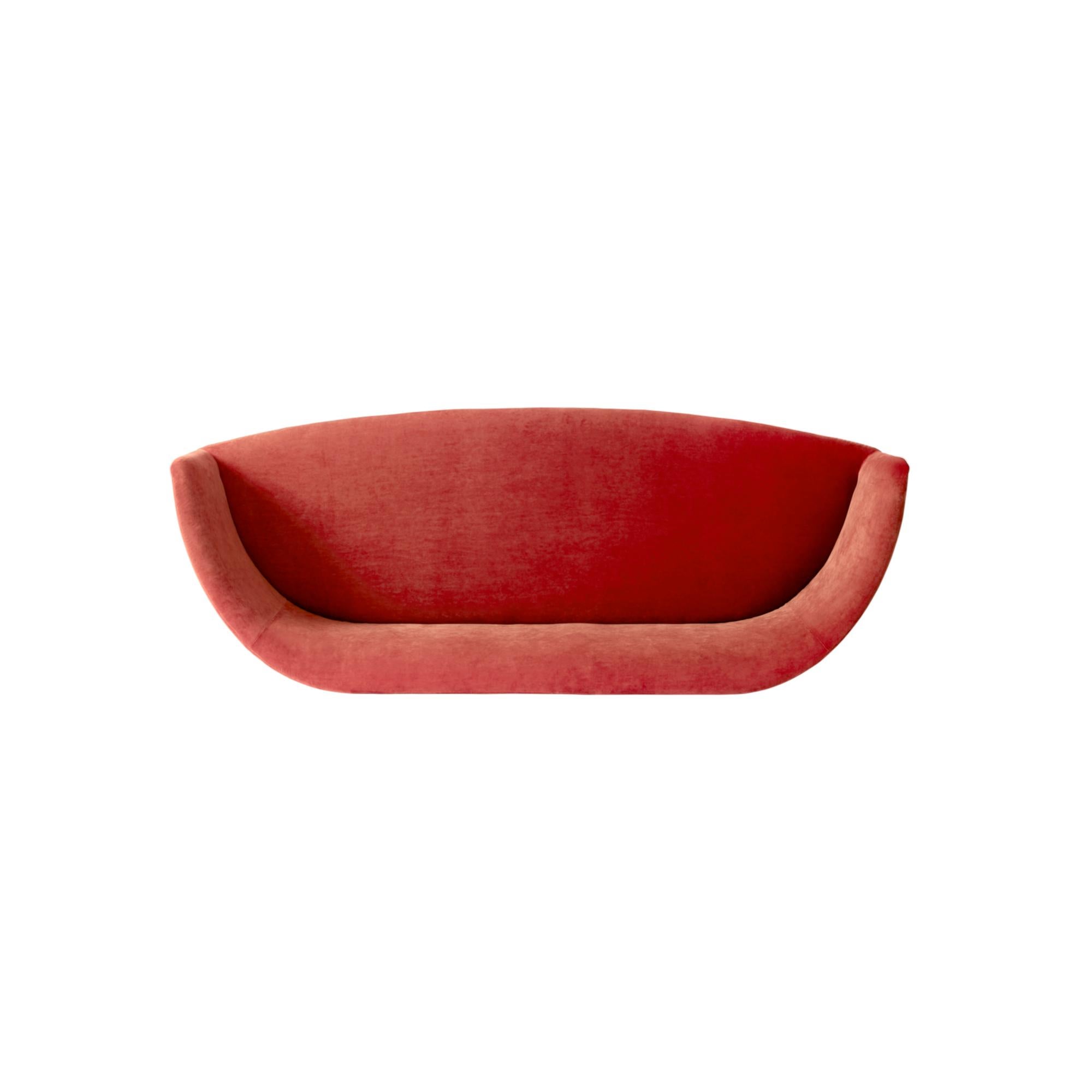 Contemporary Tearoom Sofa in Red Velvet ‘CA7832/062’