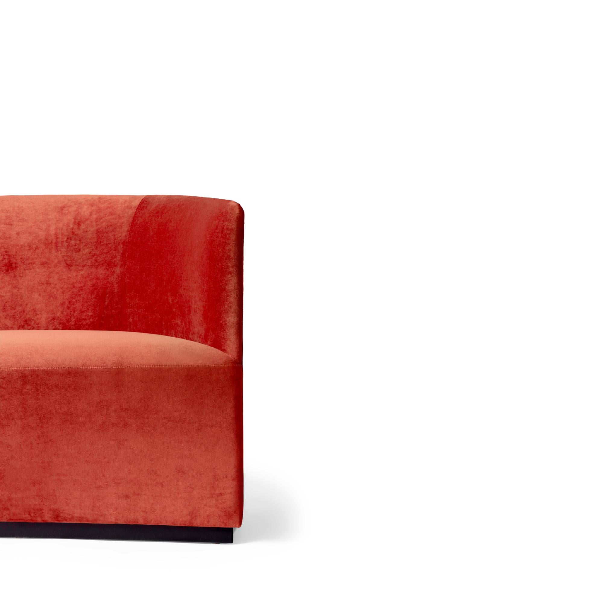 Textile Tearoom Sofa in Red Velvet ‘CA7832/062’