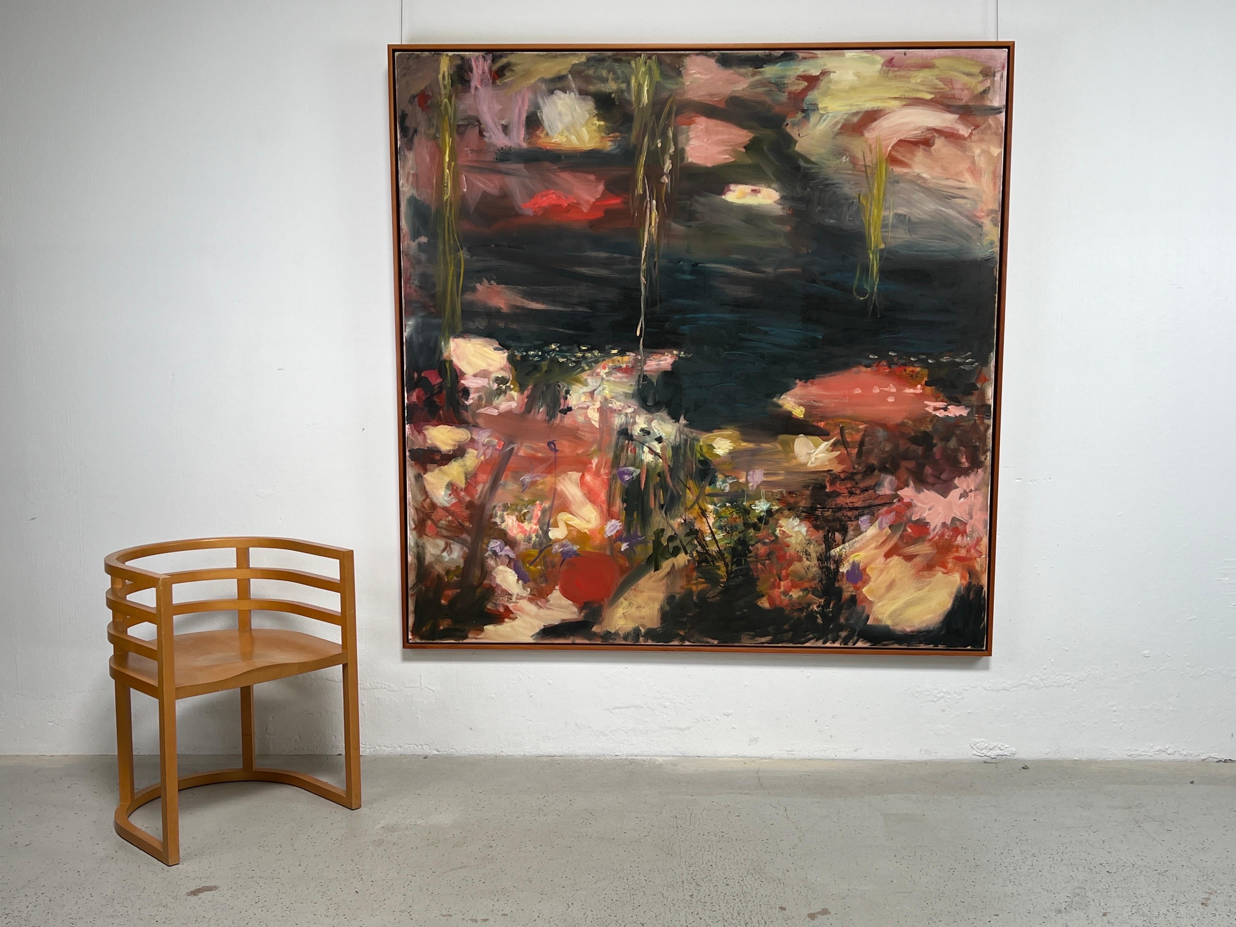With it's enigmatic title and the imagery of slow moving waters, one wonders what dark meaning lies behind Fiona Weedon's (British, b.1954) 1993 painting 'Tears and Flowers'. Perhaps it's a nod toward one of the watery confections of Impressionist