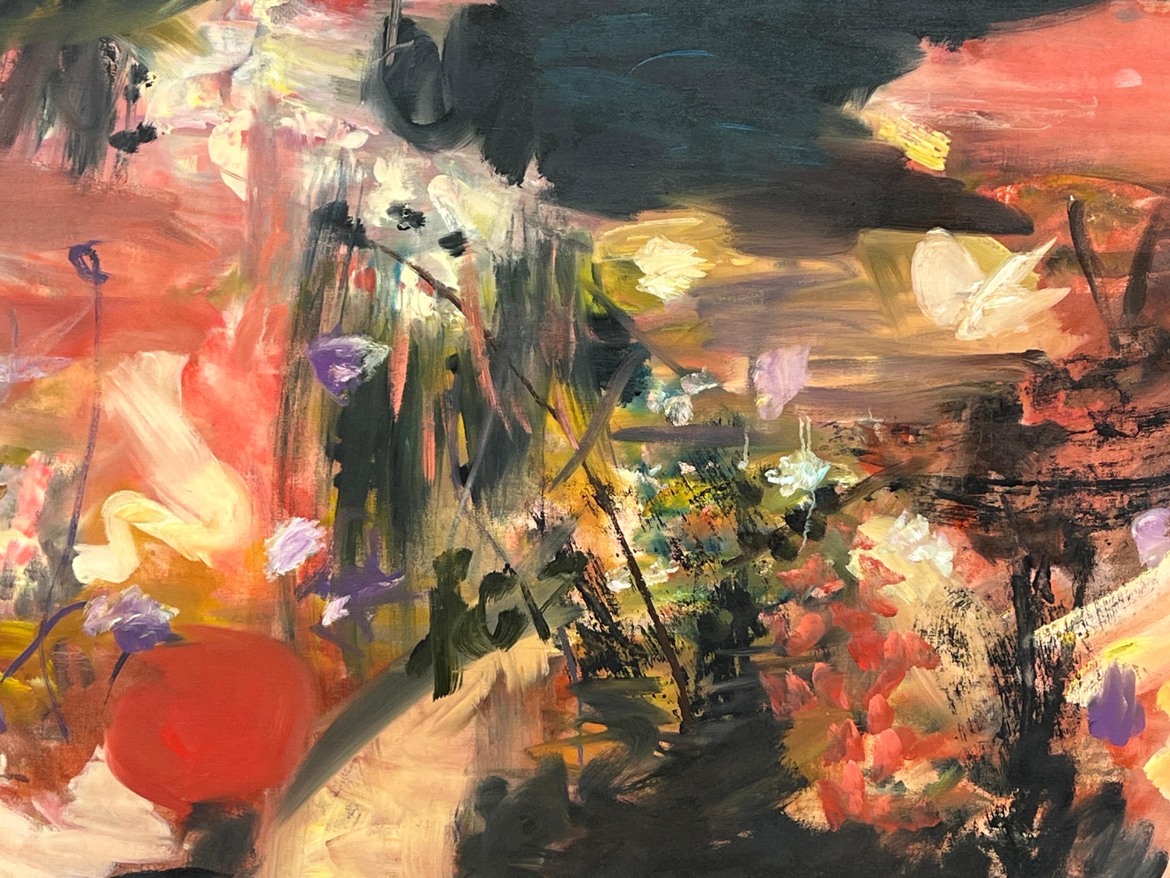 Painted Tears and Flowers, Painting by Fiona Weedon