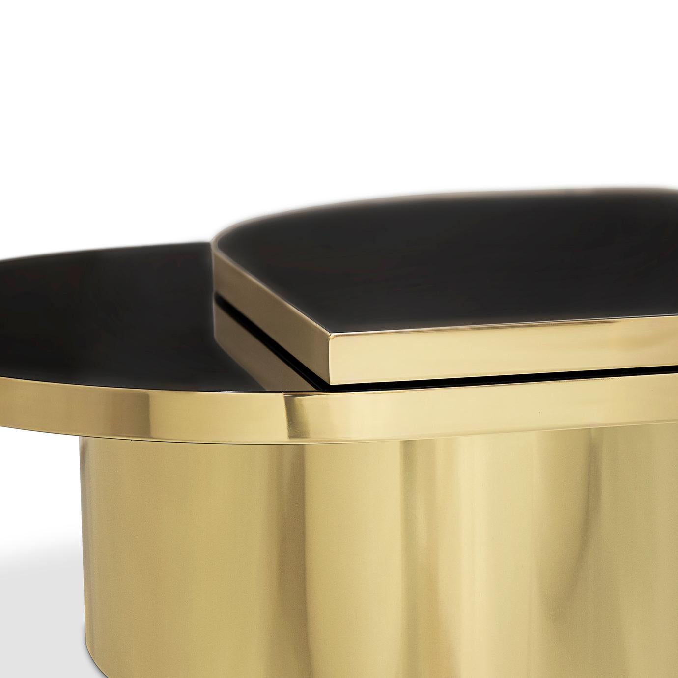 Contemporary Tears Polished Brass Coffee Table For Sale