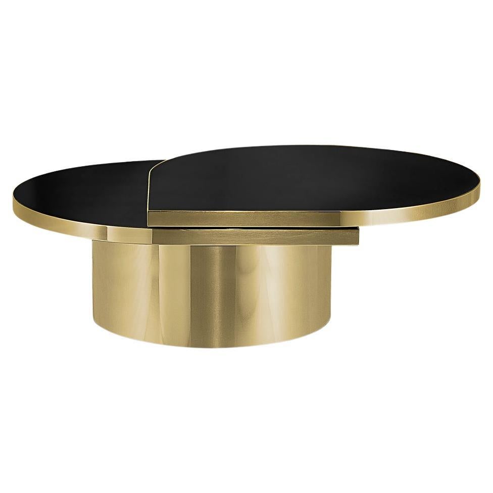 Tears Polished Brass Coffee Table For Sale