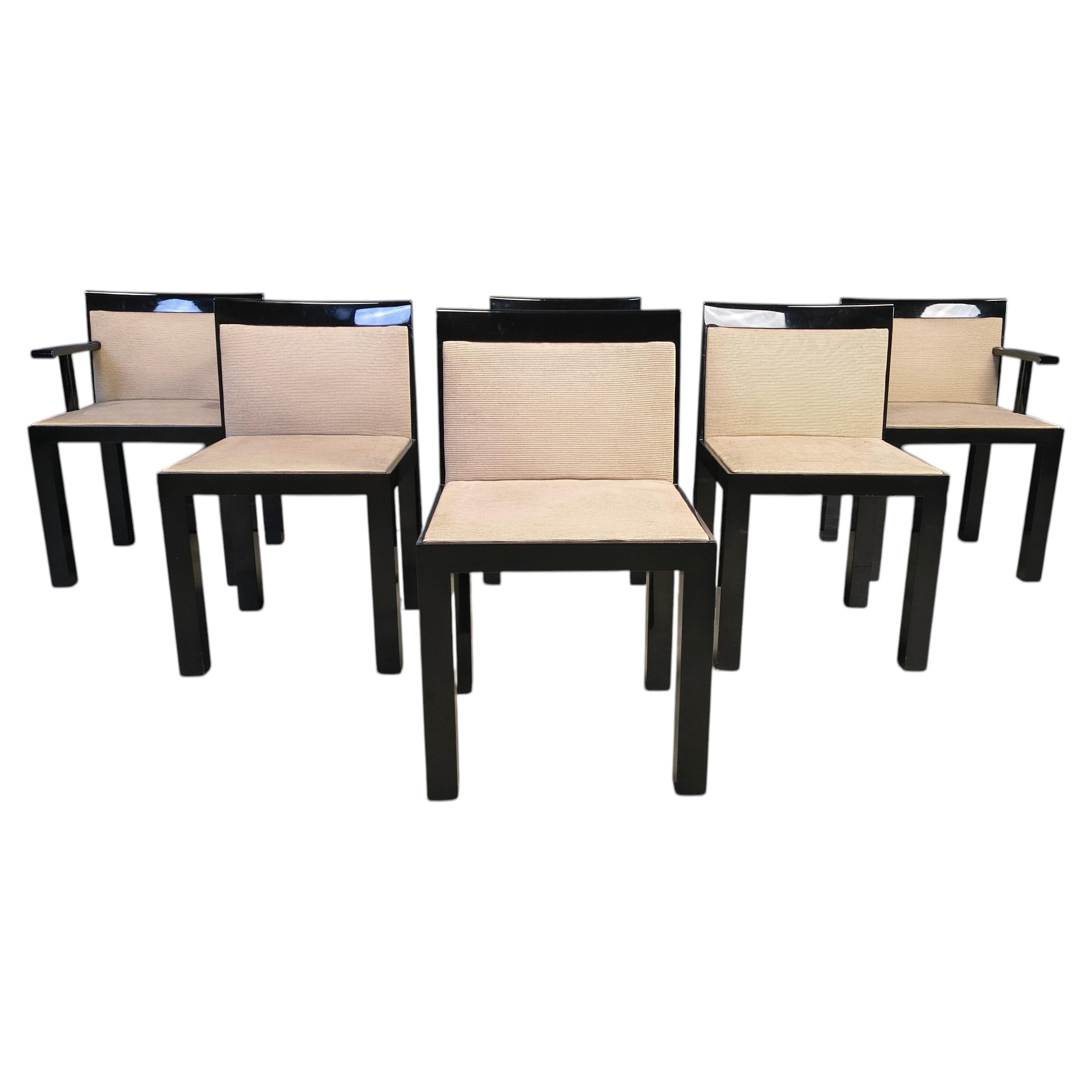 Teatro Chairs by Aldo Rossi and Luca Meda for Molteni, 1980s, Set of 6