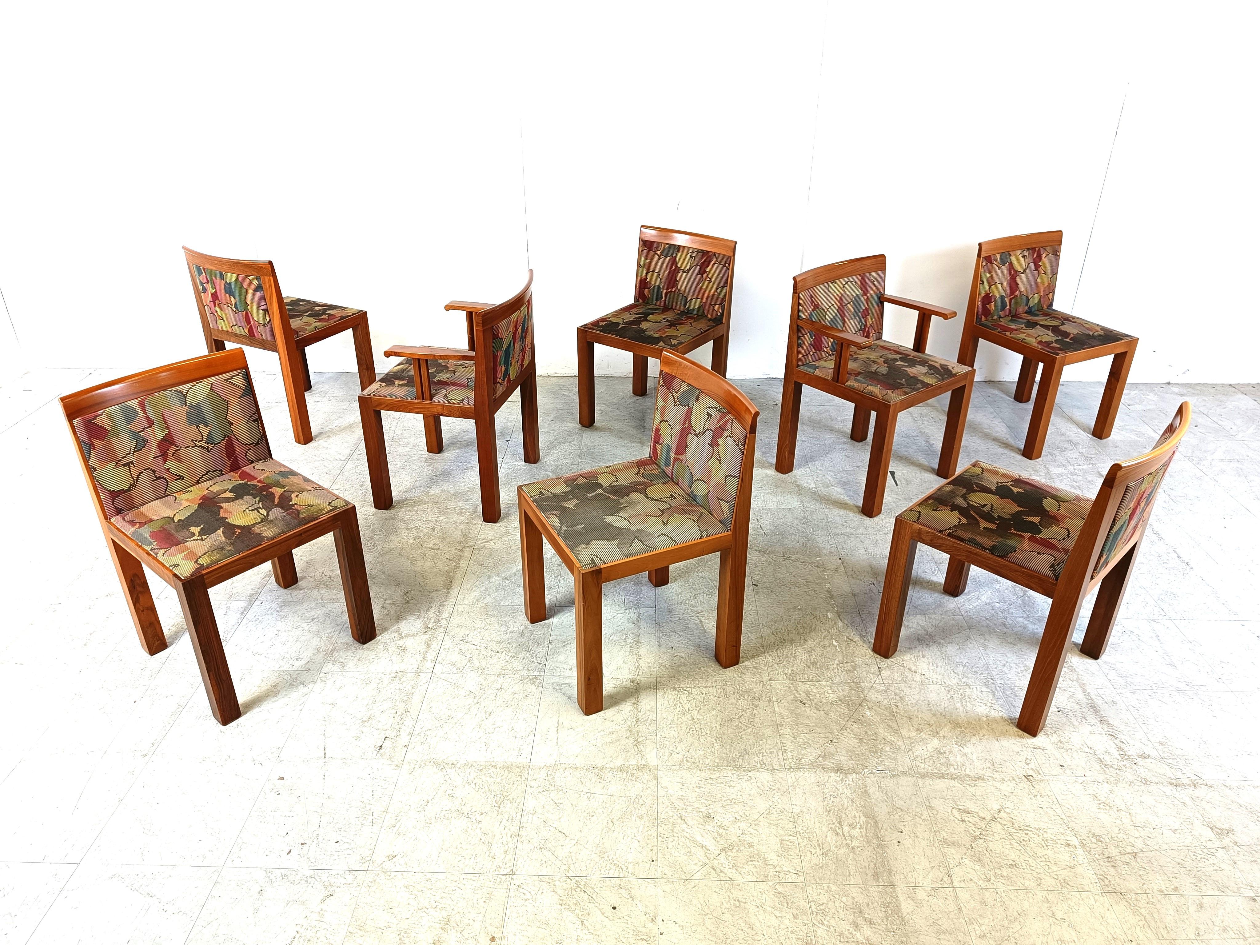 Late 20th Century Teatro Chairs by Aldo Rossi and Luca Meda for Molteni, 1980s, Set of 8 For Sale