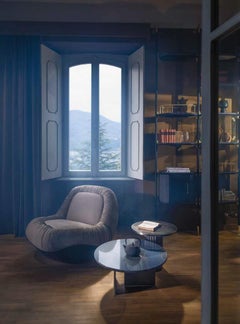 Tavolino Tebe in quarzite azul lucida di Baxter