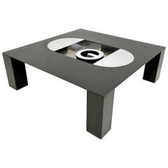 Tebe Coffee Table with Ashray by Giovanni Offredi Produced by Saporiti, 1970s