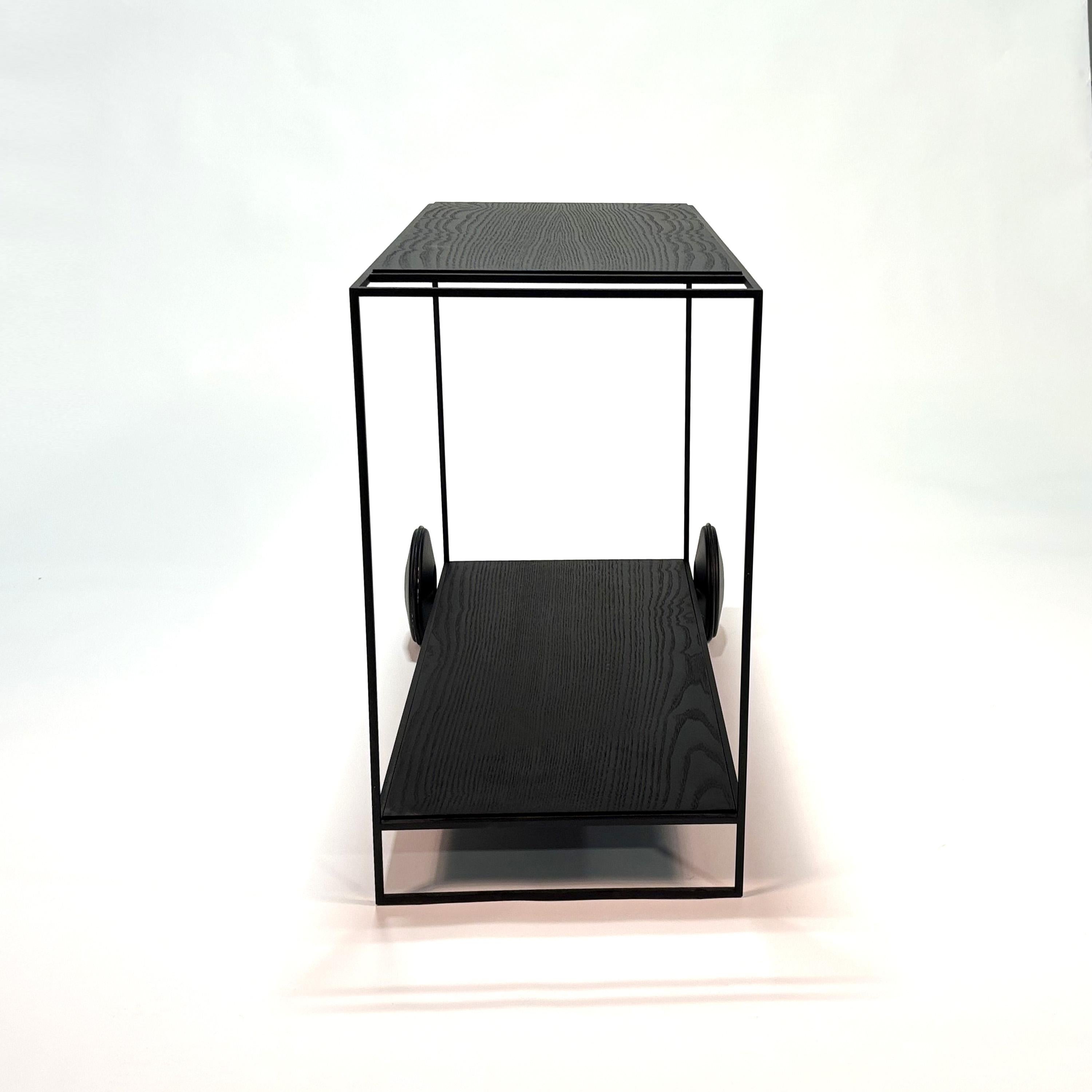 XXIe siècle et contemporain Chariot de thé Teca de Jader Almeida en vente