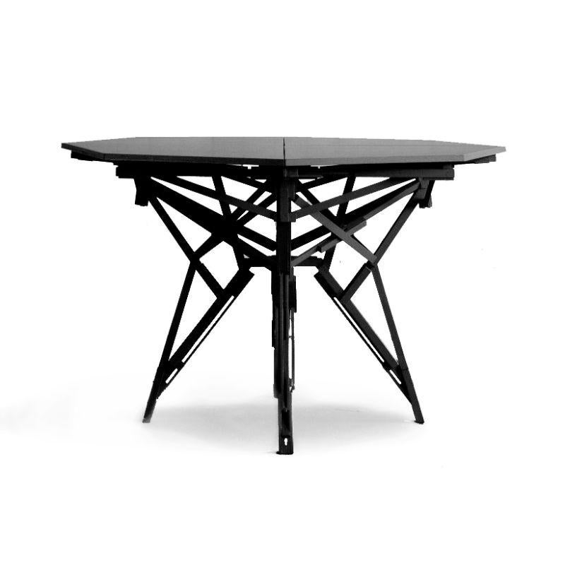 Tech Cnstr table by Paul Heijnen (2013)
Dimensions: H78 x L140 x W140 cm
Materials: Coated Birch

Also Available, Three legged version possible (octagonal/circular top) 
*please note leadtimes may vary upon customisation

