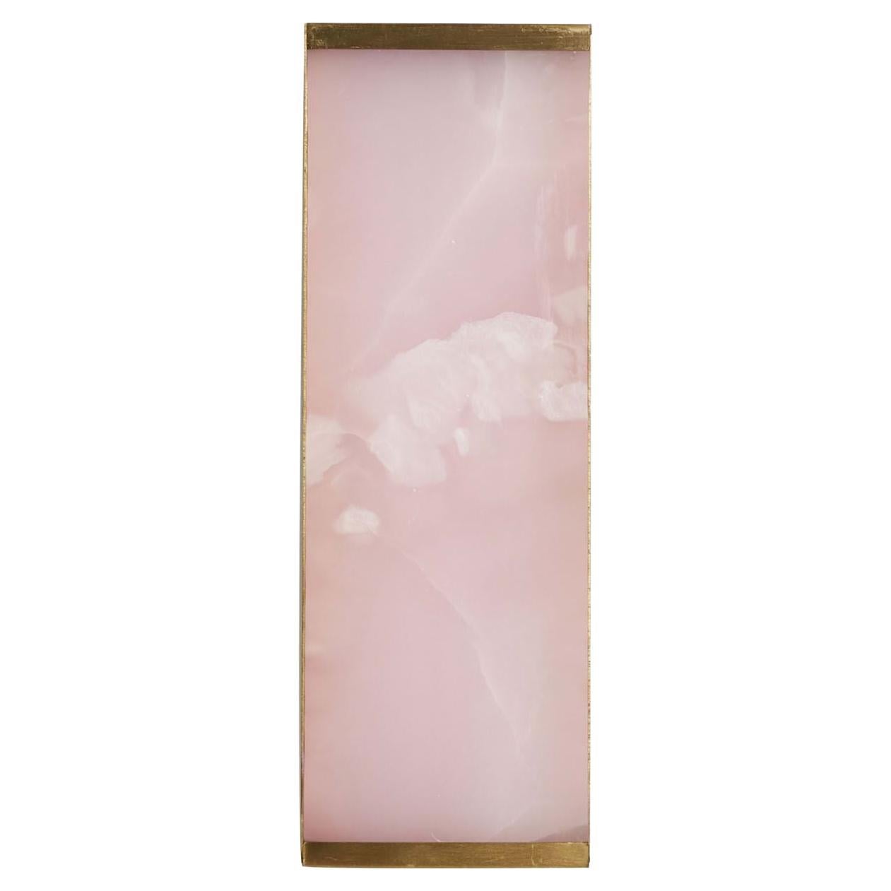 Tech Short with Pink Onyx Wall Sconce For Sale