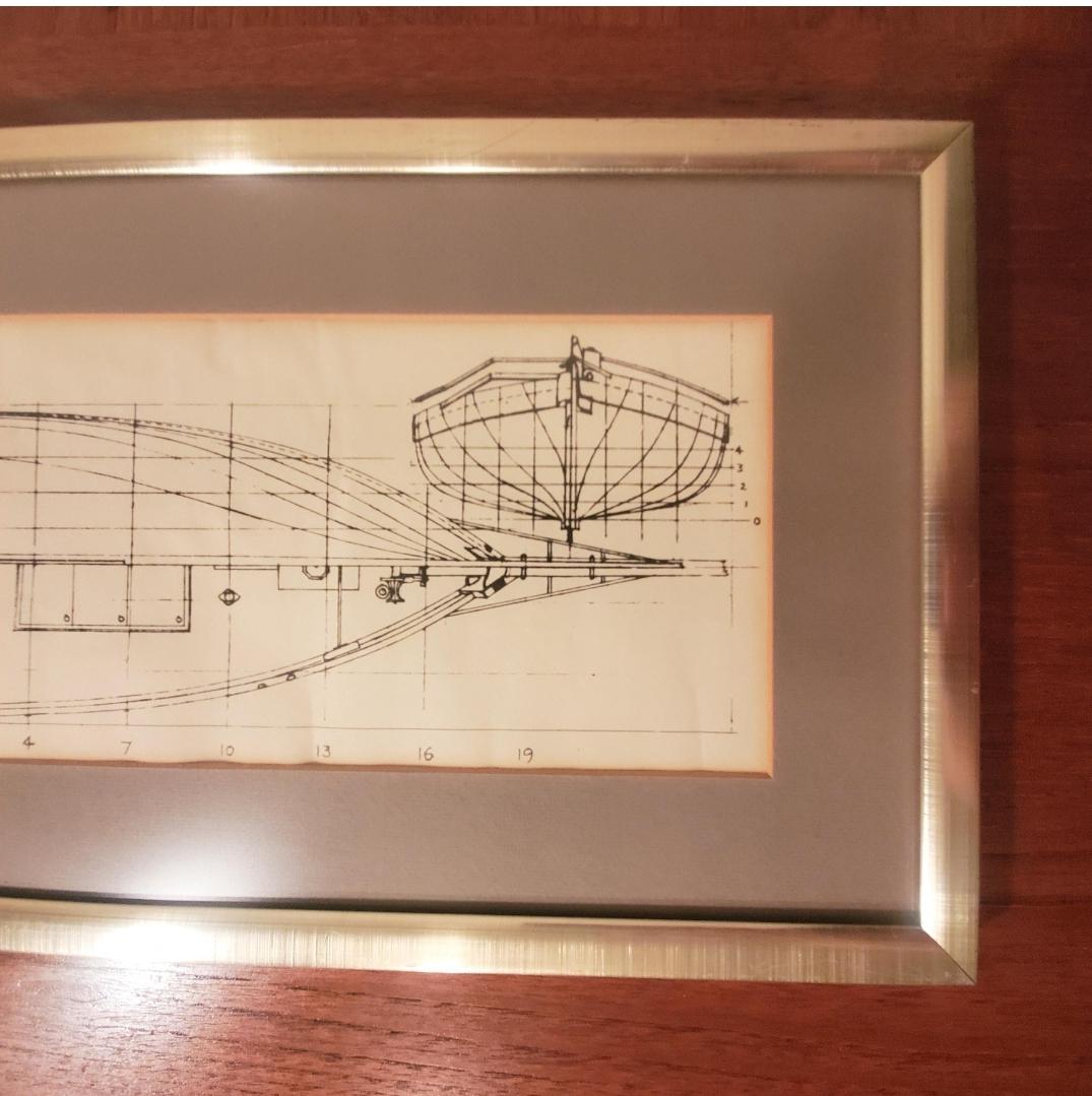 Technical Nautical Drawings Done by Rh Gibson in 1963 for Talbot Historical Scty For Sale 3