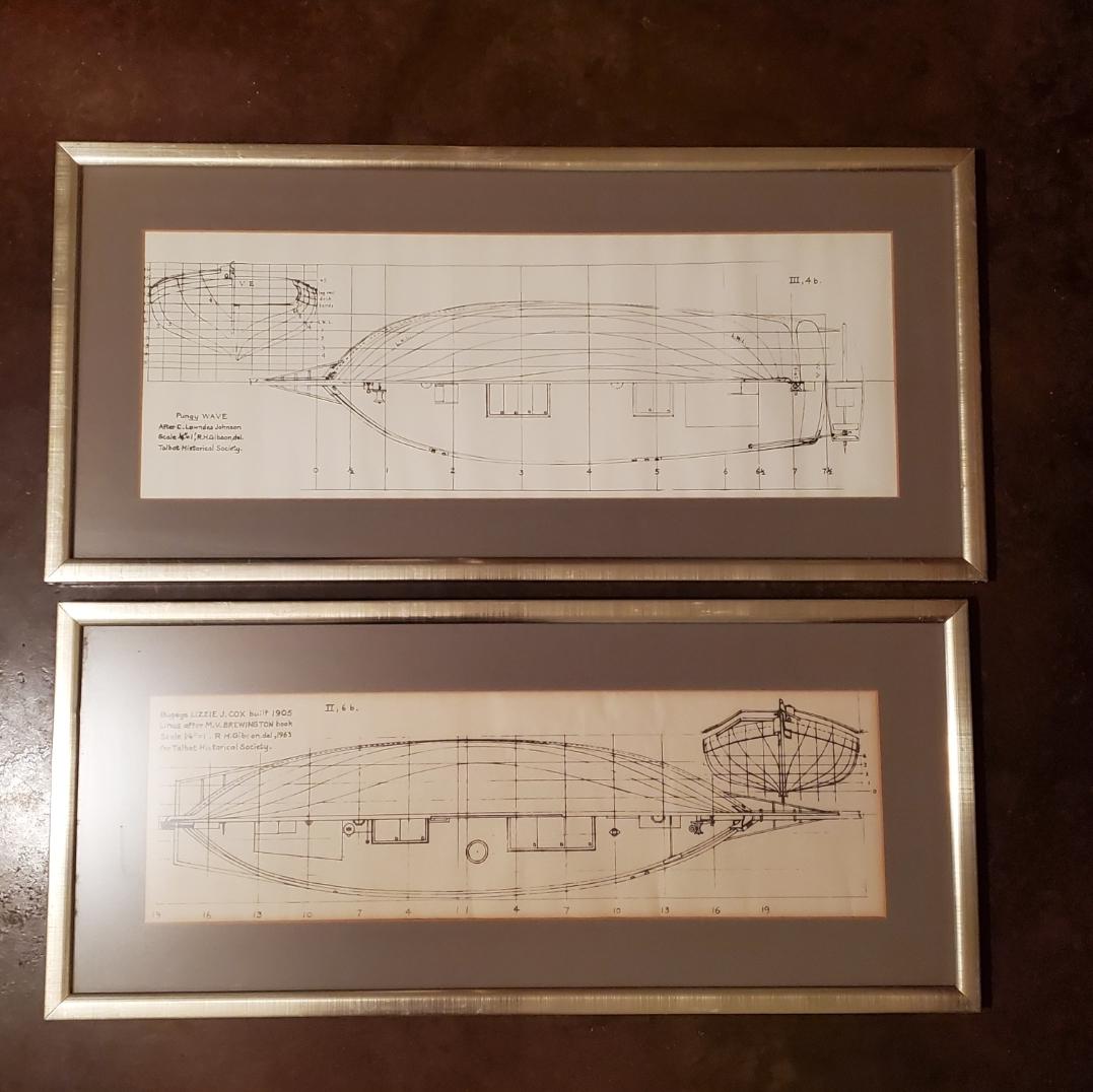 Dessins techniques nautiques réalisés par Rh Gibson en 1963 pour Talbot Historical Scty en vente 5