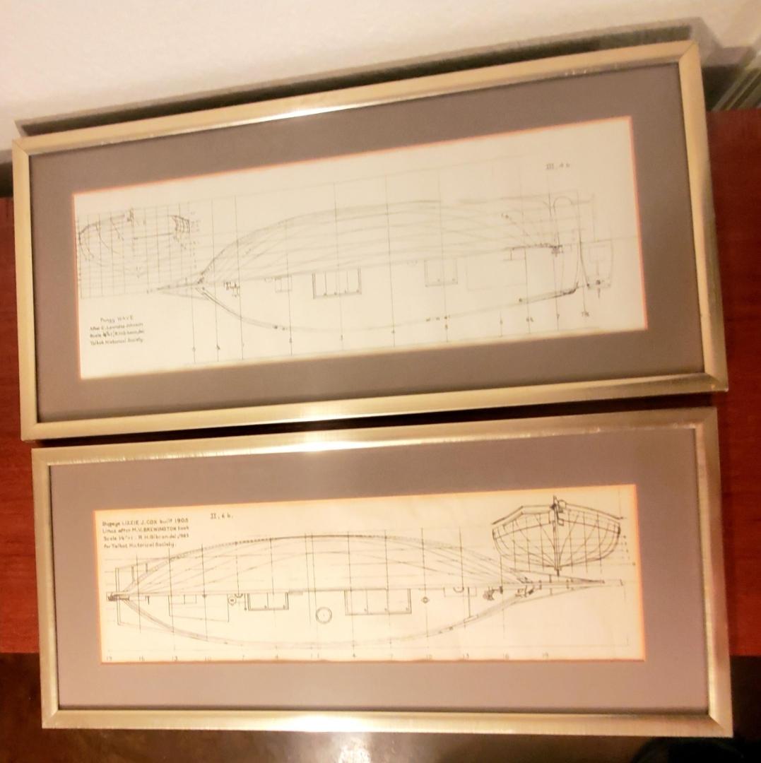 Mid-20th Century Technical Nautical Drawings Done by Rh Gibson in 1963 for Talbot Historical Scty For Sale