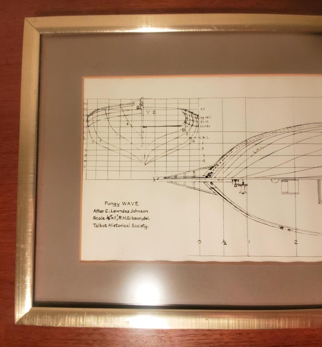 Technical Nautical Drawings Done by Rh Gibson in 1963 for Talbot Historical Scty For Sale 1
