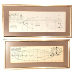 Technical Nautical Drawings Done by Rh Gibson in 1963 for Talbot Historical Scty
