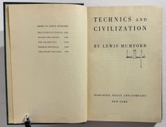 Technics and Civilization by Lewis Mumford (Signed)