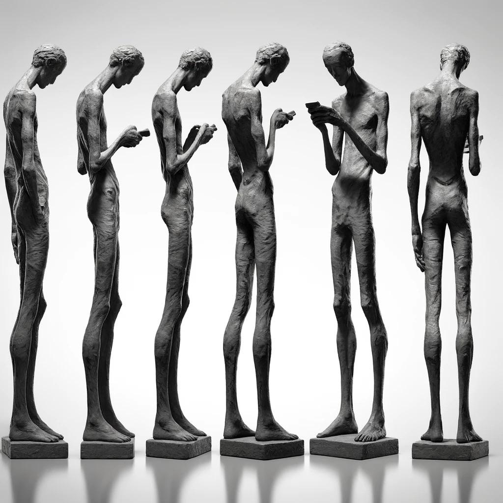 „Technology man“ Lebensgroße Bronzeskulptur aus Bronze im Angebot 2
