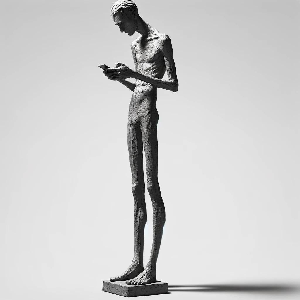 „Technology man“ Lebensgroße Bronzeskulptur aus Bronze im Angebot 3