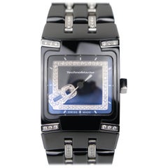 Technomarine "Blacksnow" Ceramic and Stainless Steel 1.00 CTW Diamond Wristwatch
