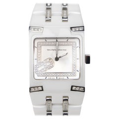 Reloj de pulsera Technomarine "Blacksnow" de cerámica y acero inoxidable con 1,00 CTW de diamantes