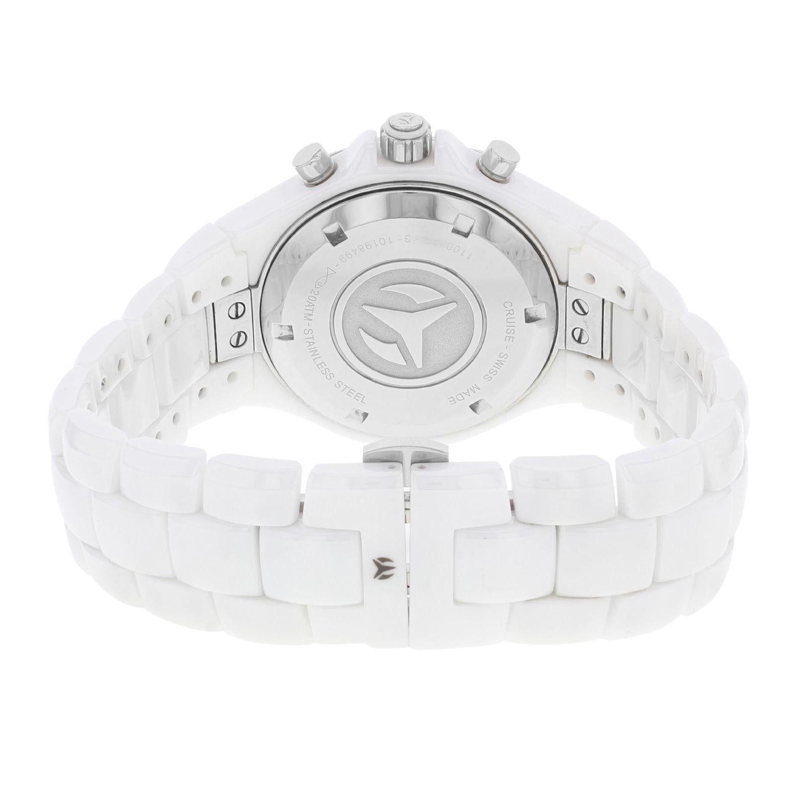 technomarine white ceramic watch