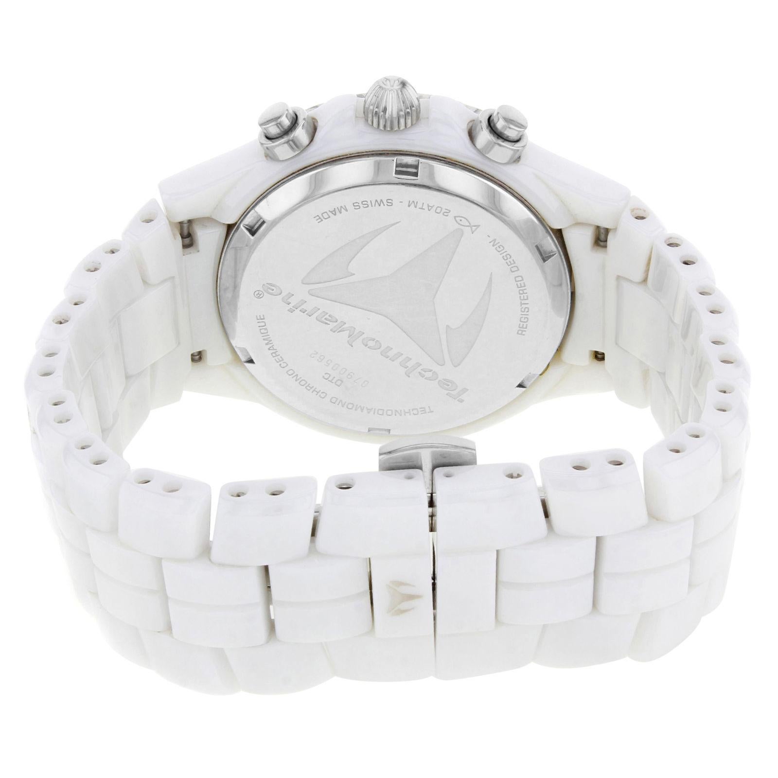 technomarine white ceramic watch