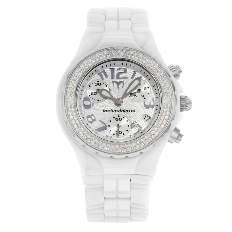 Technomarine TechnoDiamond White Ceramic Diamonds Quartz Ladies Watch