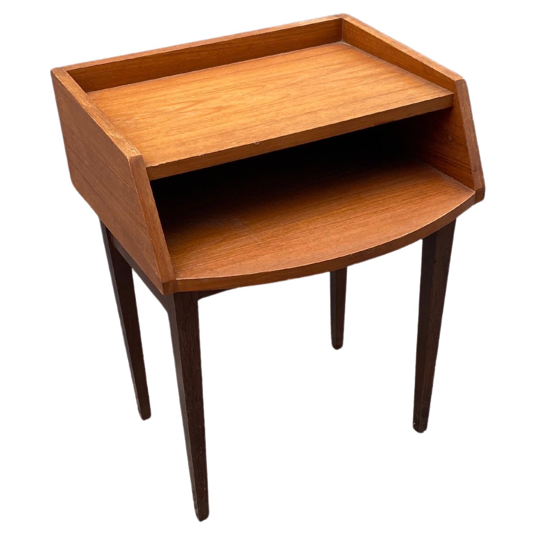 Teck Side Table, France, circa 1960 For Sale