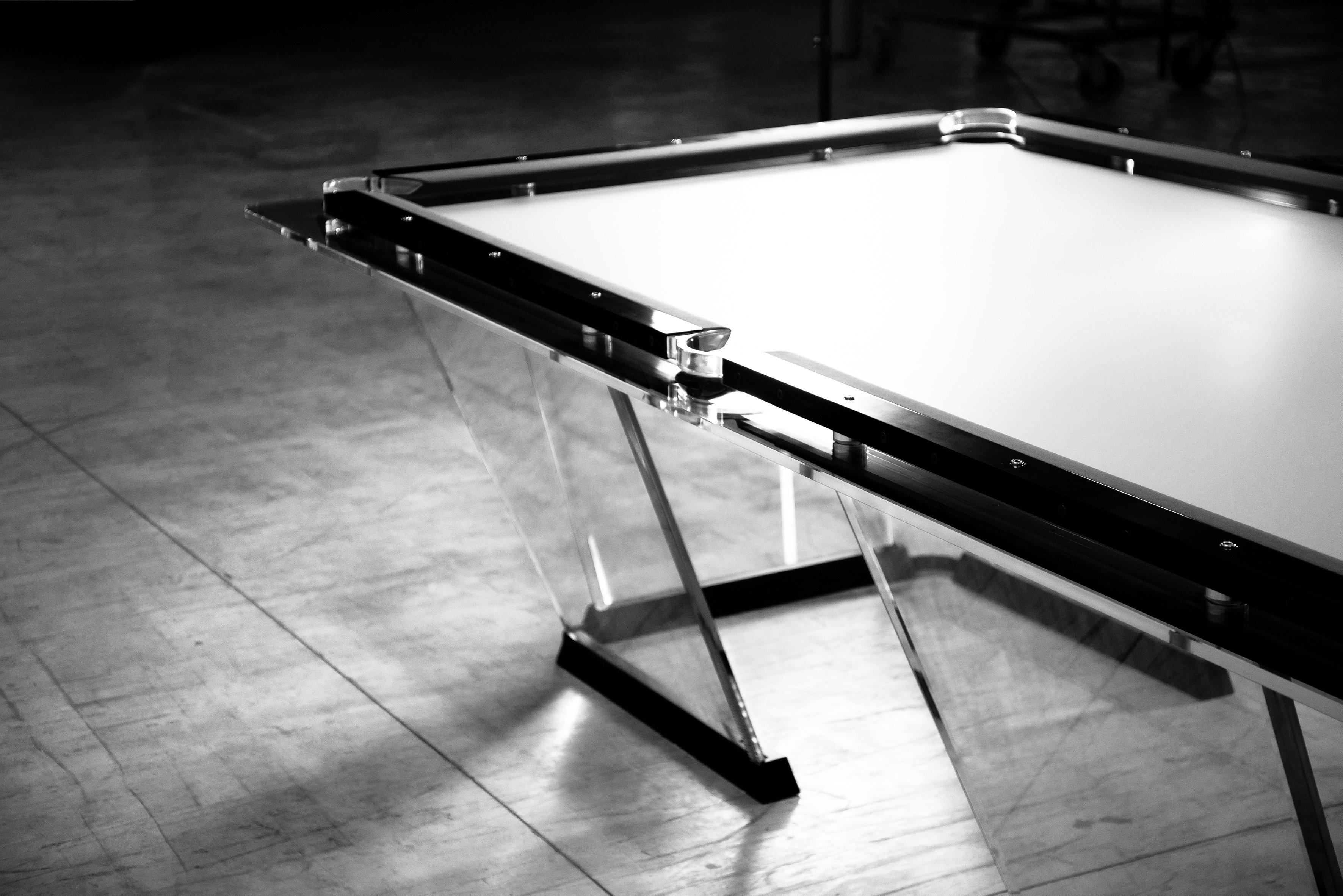 Teckell T1.1 Crystal 8-foot Pool Table in Black  by Marc Sadler In New Condition For Sale In Brooklyn, NY