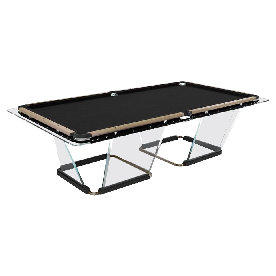 Teckell T1.1 Crystal 8-foot Pool Table in Light Bronz  by Marc Sadler